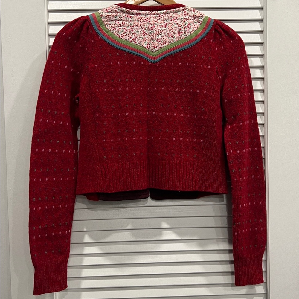 Anthropologie HWR Autumn Deepens Eclectic Wool Sweater S - Picture 5 of 5